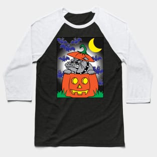 Halloween Bulldog Baseball T-Shirt